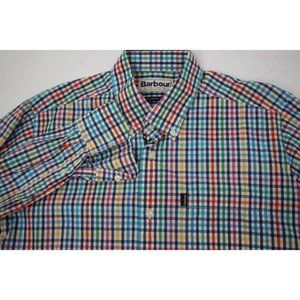 barbour shirt Mens‎ small relaxed long sleeve button down check cotton outdoor